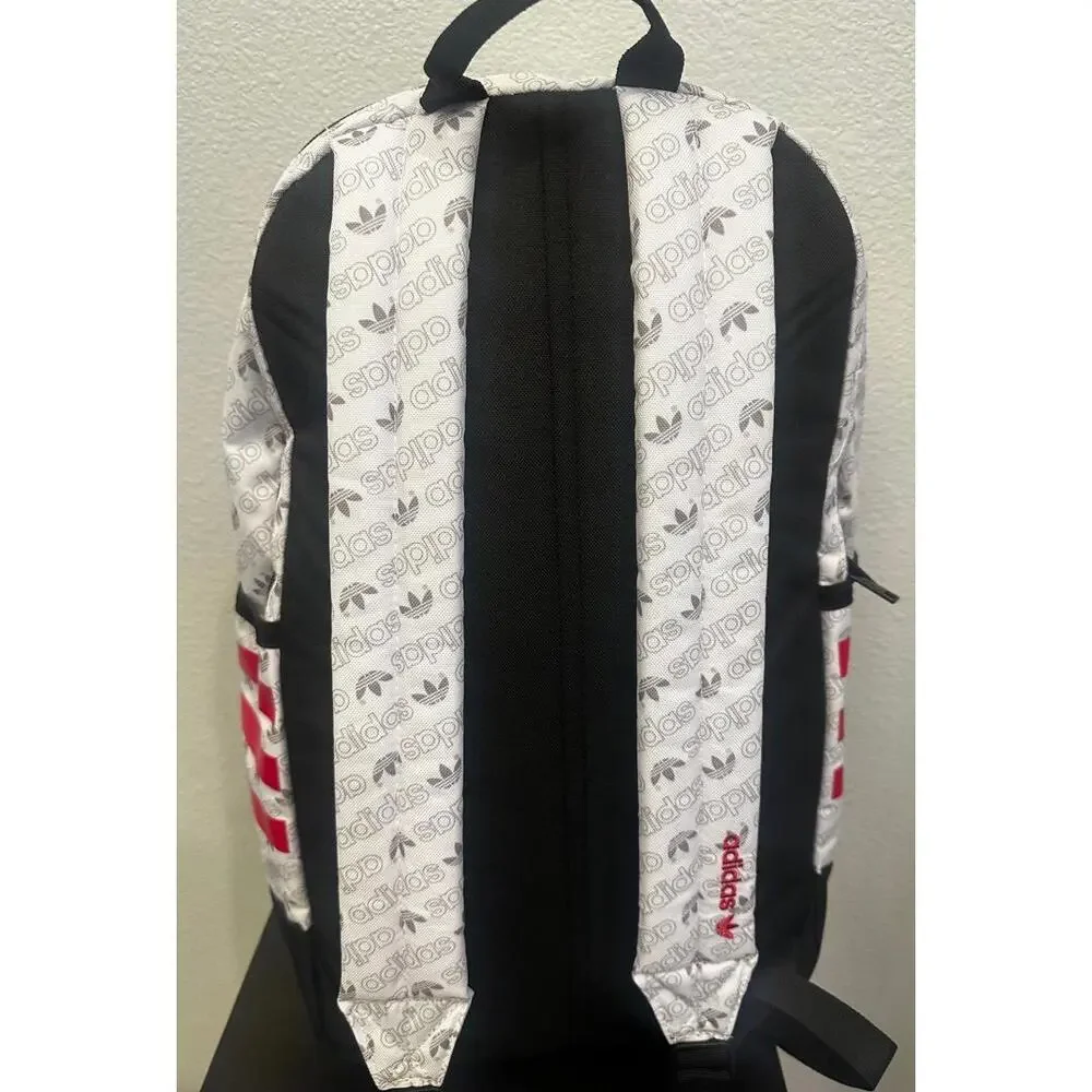 New Adidas Base Backpack Monogram White/Powder - Picture 3 of 8